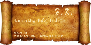 Harmathy Kálmán névjegykártya